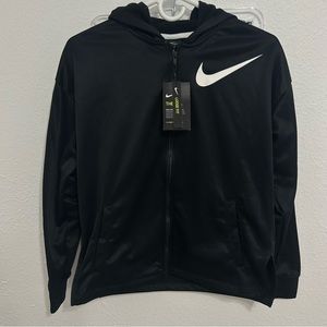 Nike Girls black Zip up Hoodie size L